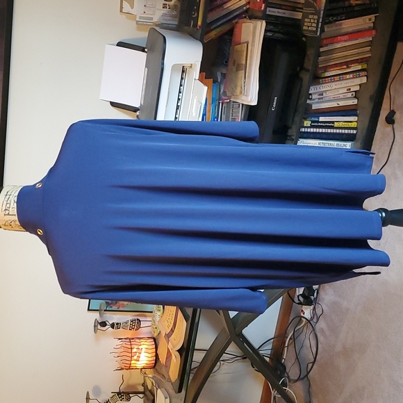 Belle navy blue with gold grommets open cardigan size 1X - Picture 4 of 14